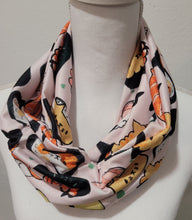 Load image into Gallery viewer, Sushi Cat Double Loop Infinity Scarf
