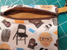 Load image into Gallery viewer, Bernie &quot;Floating Head&quot; Mini Clip-On Zipper Pouch with Swivel Clasp and Keyring
