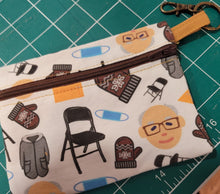 Load image into Gallery viewer, Bernie &quot;Floating Head&quot; Mini Clip-On Zipper Pouch with Swivel Clasp and Keyring
